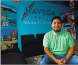  ??  ?? Rigoberto Barboza was forced to close his travel agency in La Puente because of the pandemic.
AURELIA VENTURA, LA OPINIÓN — FOR CALMATTERS