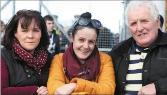  ??  ?? Supporting the Naomh Mairtín were Isobel Murphy, Carol and Paddy Dixon.