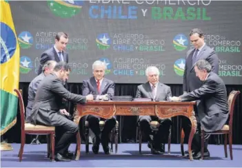  ?? FOTO MARIO TELLEZ ?? Los gobierno de Sebastián Piñera y Michel Temer trabajaron en el acuerdo desde abril.