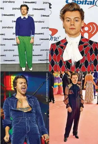  ??  ?? Harry Styles, 27 anni, musicista
britannico, ha venduto 50 milioni di dischi con gli
One Direction per poi avviare la carriera di solista. I suoi look sono sempre molto ricercati, un mix di elementi maschili e
femminili