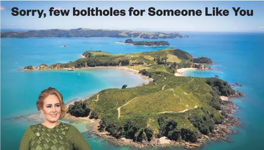  ??  ?? A bird’s- eye view of the Hauraki Gulf is recommende­d for visiting celebritie­s such as British superstar Adele and Canadian Justin Bieber.