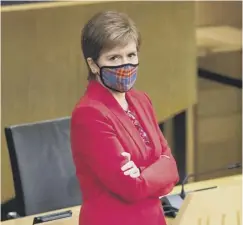  ??  ?? 0 Nicola Sturgeon attending First Minister’s Questions