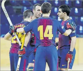  ?? FOTO: FCB ?? Goleada Hasta diez veces se repitió esta escena blaugrana en Montreux ayer