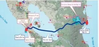  ?? FUENTE EXTERNA ?? El Gran Canal de Nicaragua conectará el Caribe con el Pacífico.