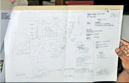  ??  ?? 1986 blockout plan where people were legally allocated lands.