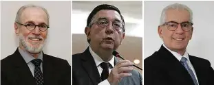  ?? Divulgação ?? Os procurador­es José Carlos Cosenzo, Antonio Carlos da Ponte e Paulo Sérgio de Oliveira e Costa, que foram os mais votados em eleição neste sábado