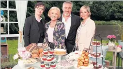  ?? Picture: Love Production­s/BBC/Amanda Searle ?? The Great British Bake Off’s Sue Perkins, Mary Berry, Paul Hollywood and Mel Giedroyc
