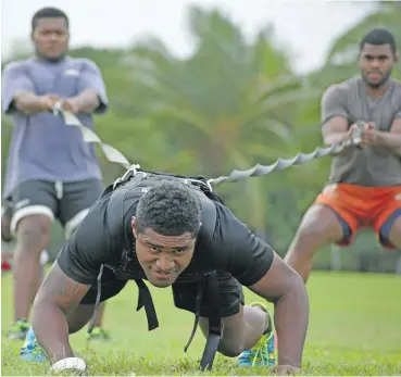  ?? Ronald Kumar. ?? Naitasiri forward Bill Bara during training at Bidesi Park on May 15, 2018. They take on Suva in the fifth round of the Skipper Cup Premiershi­p this Saturday at Naluwai ground. Photo: