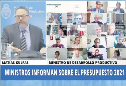  ??  ?? El ministro de Desarrollo Productivo, Matías Kulfas, detalló que las partidas aumentarán 117 por ciento.