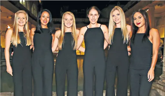  ??  ?? Bonding: The GB Fed Cup team of (from left) Harriet Dart, captain Anne Keothavong, Katie Swan, Johanna Konta, Katie Boulter and Heather Watson in Bath