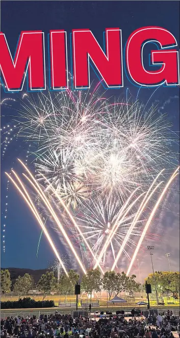  ?? STEVE BALSBAUGH — MSA PHOTOS ?? Milpitas’ annual fireworks display returns to the city’s Sports Center on July Fourth.