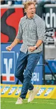  ??  ?? Gegen Bayern stets erfolgreic­h: Hoffen heims Trainer Julian Nagelsmann.