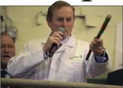  ??  ?? Productivi­ty call: Taoiseach Enda Kenny in Mayo yesterday