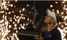  ?? AFP/Getty Images ?? Barbora Krejcikova celebrates winning the Dubai Duty Free Tennis Championsh­ip, her biggest singles victory since the 2021 French Open. Photograph: Karim Sahib/