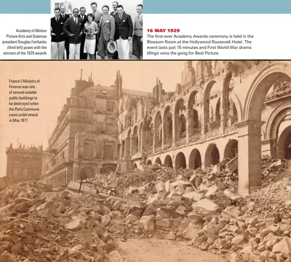  ?? ?? France’s Ministry of Finance was one of several notable public buildings to be destroyed when the Paris Commune came under attack in May 1871