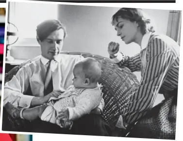  ??  ?? Who really cares? From left, help in a care home; writer Shirley today; with then husband Terence and baby son Sebastian in 1956