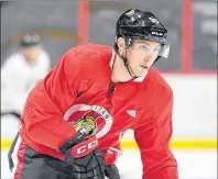  ?? CP PHOTO ?? Senators centre Matt Duchene skates during his first practice after being traded from the Colorado Avalanche in Ottawa on Monday.