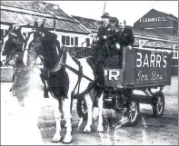  ??  ?? HISTORY: An AG Barr delivery being made in 1906.