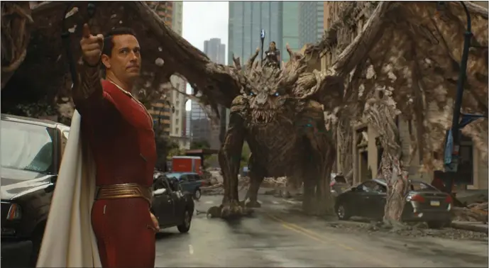  ?? WARNER BROS. PICTURES — TNS ?? Zachary Levi has a lot on his superhero plate in “Shazam! Fury of the Gods.”