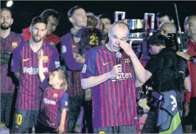  ?? CÉSAR RANGEL ?? Andrés Iniesta el día de su despedida del Barça en el Camp Nou