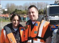  ??  ?? Samanta O’Callaghan, Tralee and Andrew Foran from Castleisla­nd at the Civil Defence Training Day in Tralee at the weekend.