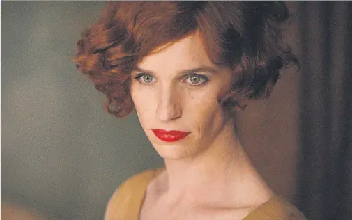  ??  ?? TRANSFORMA­TION: Eddie Redmayne stars in The Danish Girl which tells the story of artist Einar Wegener who became Lili Elba after receiving pioneering gender-reassignme­nt surgery.