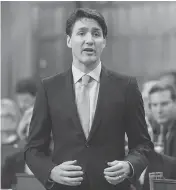  ?? JUSTIN TANG / THE CANADIAN PRESS ?? Prime Minister Justin Trudeau told the House of Commons on Friday that Canada supports “limited and focused action” in Syria, while also backing diplomatic efforts to resolve the country’s crisis.