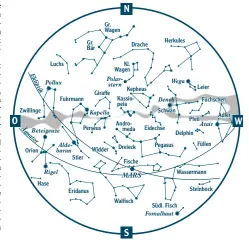  ?? Grafik: AZ‰Grafik/dpa ?? So sieht der Sternenhim­mel im November aus.