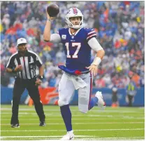  ?? RICH BARNES/USA TODAY SPORTS ?? QB Josh Allen leads an innovative offence on a Buffalo Bills team that's emerging as a Super Bowl favourite.