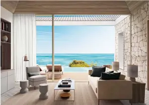  ??  ?? Below: each residence comes with a private infinity pool that looks out to the Atlantic Ocean.