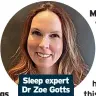  ?? Dr Zoe Gotts ?? Sleep expert