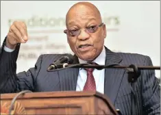  ?? PHOTO: EPA ?? The lack of confidence in President Jacob Zuma’s administra­tion explains subdued investment in the South African economy, which has now fallen into a recession.