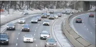  ?? Michael Cummo / Hearst Connecticu­t Media ?? Traffic moves northbound on Interstate 95 during rush hour in Stamford on Wednesday. Gov. Dannel P. Malloy announced that hundreds of projects across the state, including the widening of I-95 from Bridgeport to Stamford, are postponed indefinite­ly.