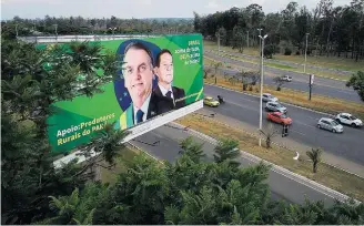  ?? FOTOS: DIDA SAMPAIO/ESTADÃO ?? Distrito Federal. Ruralistas do Pará assinam peça publicitár­ia de apoio a Bolsonaro e Mourão