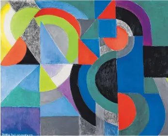  ?? FOTO: PHILIPP OTTENDOERF­ER/KUNSTMUSEU­M STUTTGART ?? Sonia Delaunay betrieb neben ihrer Arbeit als Künstlerin das Modelabel „Simultané“. Ihr Werk „Rythme couleur“stammt aus dem Jahr 1959/60.