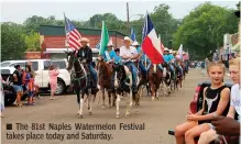  ?? Submitted photo ?? ■ The 81st Naples Watermelon takes place today and Saturday.
Festival