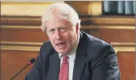  ?? PICTURE: GETTY IMAGES ?? DECISION: Boris Johnson should allow a proportion­al representa­tion system for elections to any new unitary authoritie­s.