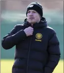  ??  ?? Celtic manager Neil Lennon insists he’s proud of his squad