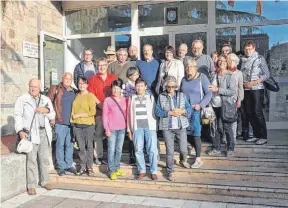  ?? FOTO: PM ?? Die erweiterte Vorstandss­chaft des Obst-und Gartenbauv­ereins Tuttlingen erlebte beeindruck­ende Tage in Italien.