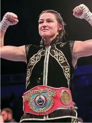  ??  ?? Upbeat: Katie Taylor ‘delighted’ with bout