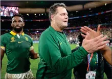  ?? ?? FULL VOICED: Springbok supremo Rassie Erasmus likes to have his say