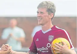  ?? Picture: Darrell Benns. ?? Arbroath defender Colin Hamilton: No pressure on league leaders Arbroath.