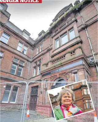  ??  ?? Crumbling Council could face hotel repair bills and ( inset) Esther Clark is fighting for its future
