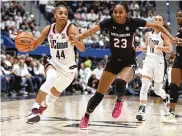  ?? JESSICA HILL / ASSOCIATED PRESS ?? Bree Hall (23) and South Carolina are 23-0 and have been ranked No. 1 in the AP Top 25 women’s college basketball poll for 33 consecutiv­e weeks.