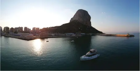  ??  ?? L E F T Anchored in the bay of Calpe near Alicante