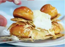  ??  ?? Gateau St-Honore: Choux buns, pastry and cream