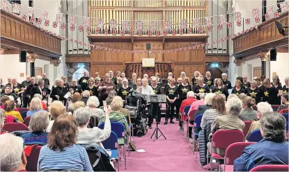  ?? ?? Fundraiser The Soroptimis­t Internatio­nal Perth Branch held a fundraisin­g concert by the Rock Choir of Perth on Friday, May 5 for a full house at St Matthew’s Church, Tay Street. The huge repertoire of popular songs went down a storm and the event, led by Rachel Leitch, was followed by a raffle, raising £420. Picture by Margaret Smith