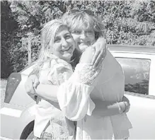  ??  ?? Stem-cell donor Nicole Buechner, left, meets Ann Radelet for the first time last month. Buechner’s donation saved Radelet’s life.