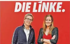  ?? FOTO: FRANK MAY/DPA ?? Die Linksparte­i könnte mit der thüringisc­hen Landesvors­itzenden Susanne Hennig-Wellsow (links), und Janine Wissler, stellvertr­etende Parteivors­itzende auf Bundeseben­e, die erste weibliche Doppelspit­ze bekommen.