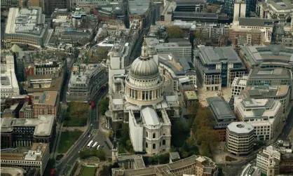  ?? Photograph: Dan Chung/The Guardian ?? Aerial view of the City of London, where the Commonweal­th Bank of Australia’s European headquarte­rs have been located until now.